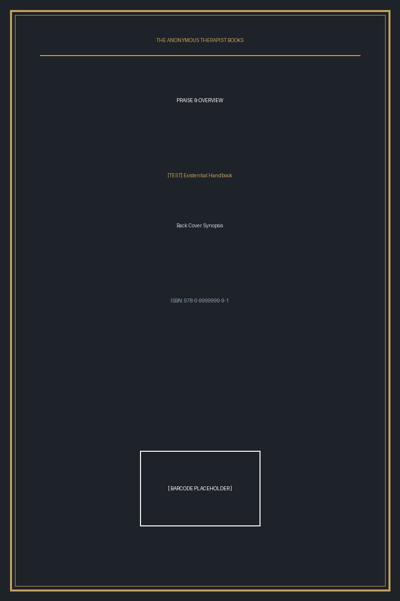 [TEST] The Existential Psychotherapy Handbook Back Cover